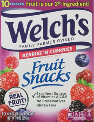 Welchs Fruit Snacks Berries N Cherries - 10-0.9 Oz - Image 2