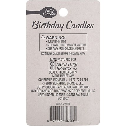 Betty Crocker Candles Black And White - 12 Count - Image 4