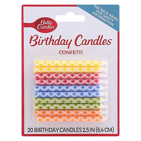Betty Crocker Candles Confetti - 20 Count