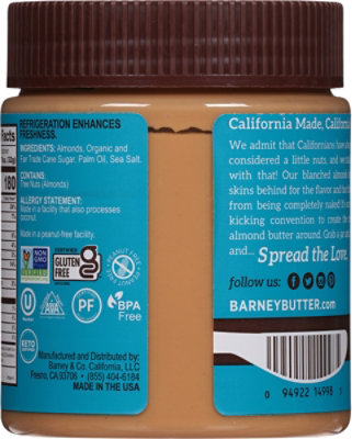 Barney Butter Almond Butter Smooth - 10 Oz - Image 6