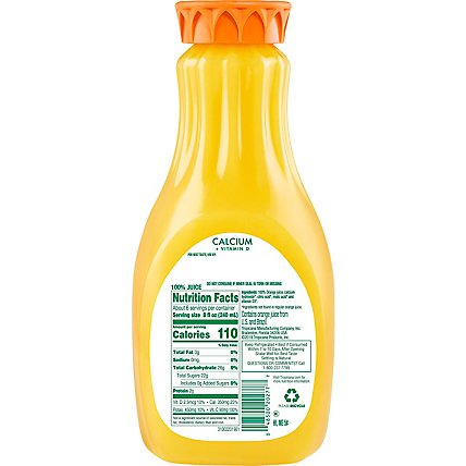 Tropicana Juice Pure Premium Orange No Pulp Calcium + Vitamin D Chilled - 52 Fl. Oz. - Image 6
