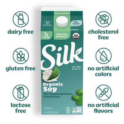 Silk Organic Unsweetened Soy Milk - 64 Fl. Oz. - Image 5