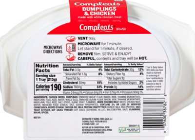 Hormel Compleats Microwave Meals Comfort Classics Dumplings & Chicken - 7.5 Oz - Image 3