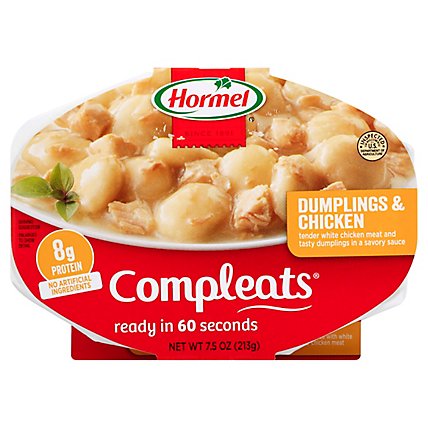 Hormel Compleats Microwave Meals Comfort Classics Dumplings & Chicken - 7.5 Oz - Image 1