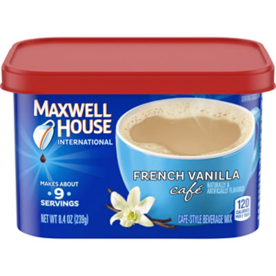 Maxwell House International French Vanilla Cafe Style Instant Coffee Mix Canister - 8.4 Oz