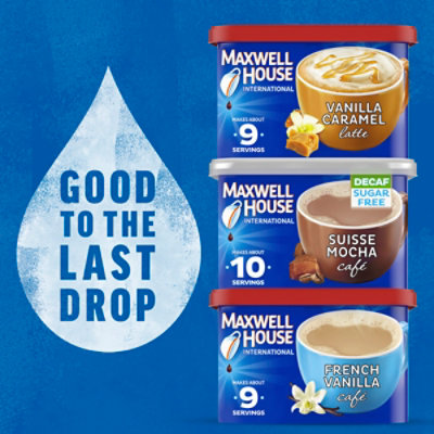 Maxwell House International Vanilla Caramel Latte Café-Style Instant Coffee Beverage Mix - 8.7 Oz - Image 7