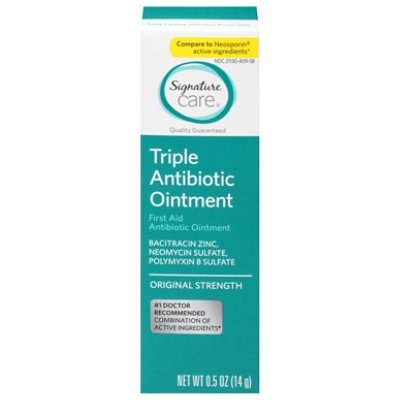 Signature Care Ointment Triple Antibiotic First Aid Original Strength - 0.5 Oz