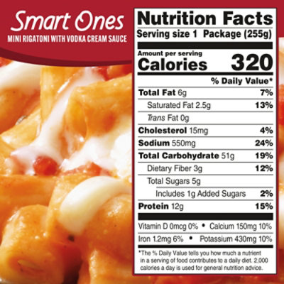 Smart Ones Mini Rigatoni Pasta with Tomato Vodka Sauce & Mozzarella Cheese Frozen Meal Box - 9 Oz - Image 8