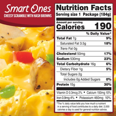 Smart Ones Cheesy Scramble with Hash Browns Frozen Meal - 6.49 Oz - Image 8