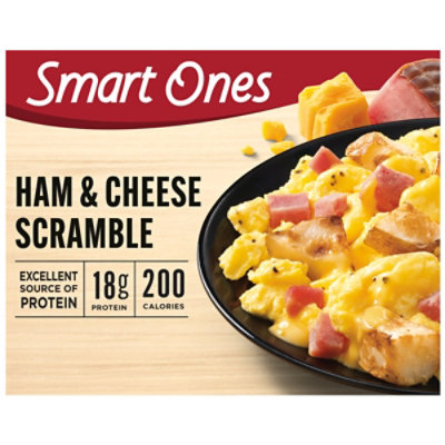 Smart Ones Ham & Cheese Scramble with Egg Whites Ham Potatoes & Cheese Frozen Meal Box - 6.49 Oz - Image 1