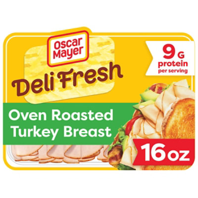 Oscar Mayer Deli Fresh Oven Roasted Sliced Turkey Breast Deli Lunch Meat Family Size - 16 Oz