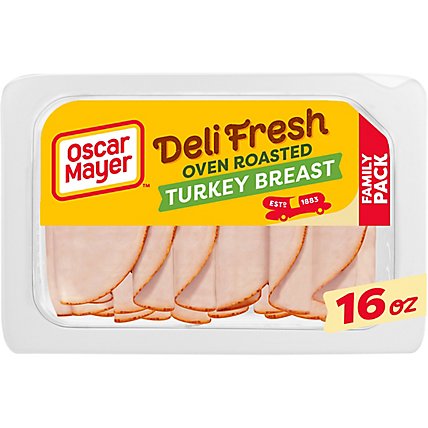 Oscar Mayer Deli Fresh Oven Roasted Turkey Breast Sliced Lunch Meat Family Size Tray - 16 Oz - Image 3