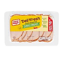 Oscar Mayer Deli Fresh Oven Roasted Turkey Breast Sliced Lunch Meat Family Size Tray - 16 Oz