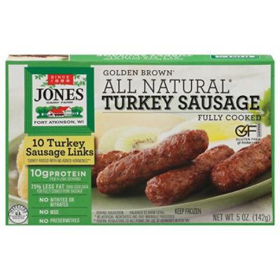 Jones Dairy Farm Sausage All Natural Golden Brown Turkey Links 10 Count - 5 Oz - Image 3