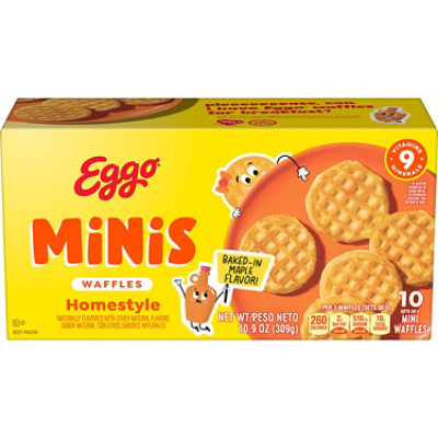 Eggo Mini Frozen Breakfast Waffles Homestyle with Maple Flavor 10 Count - 10.9 Oz - Image 1