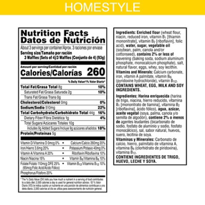 Eggo Minis Frozen Waffles Homestyle with Maple Flavor Frozen Breakfast 40 Count - 10.9 Oz - Image 2