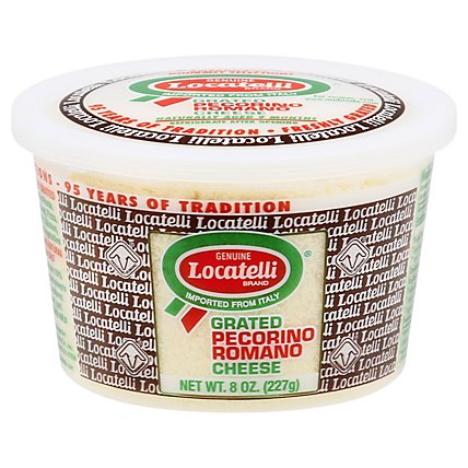 Locatelli Cheese Romano Grated Cup - 8 Oz - Image 1