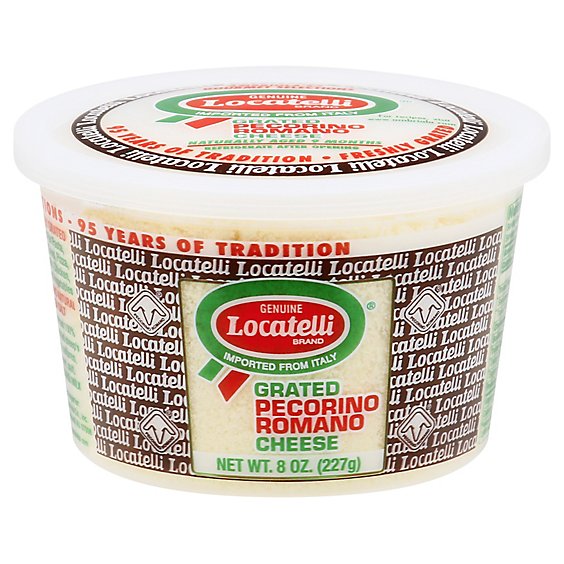 Locatelli Cheese Romano Grated Cup - 8 Oz