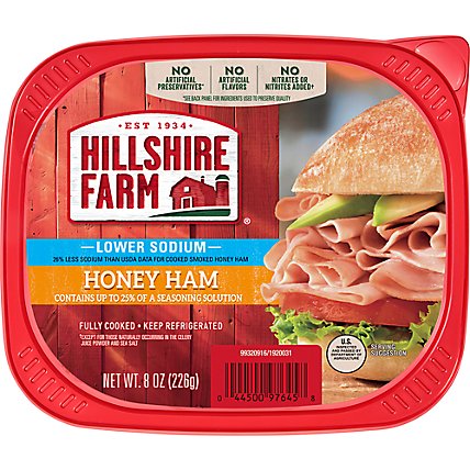 Hillshire Farm Lower Sodium Deli Honey Ham - 8 Oz - Image 1