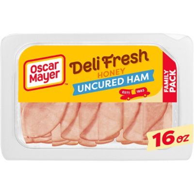 Oscar Mayer Deli Fresh Honey Uncured Ham Sliced Lunch Meat Family Size Tray - 16 Oz - Image 1