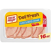 Oscar Mayer Deli Fresh Honey Uncured Ham Sliced Lunch Meat Family Size Tray - 16 Oz - Image 1