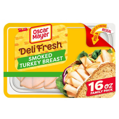 Oscar Mayer Deli Fresh Smoked Sliced Turkey Breast Lunch Meat Family Size - 16 Oz