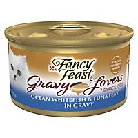 Fancy Feast Cat Food Wet Gravy Lovers Ocean Whitefish & Tuna In Sauteed Seafood Gravy - 3 Oz - Image 1