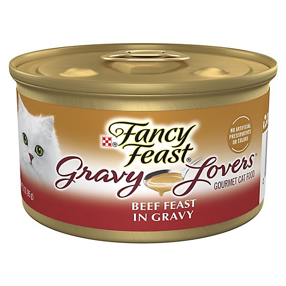 Fancy Feast Cat Food Wet Gravy Lovers Beef In Roasted Beef Gravy - 3 Oz