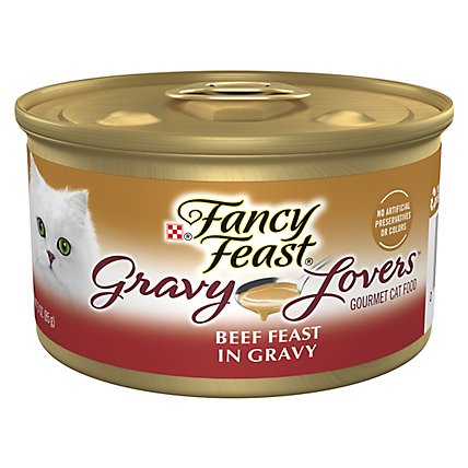 Fancy Feast Cat Food Wet Gravy Lovers Beef In Roasted Beef Gravy - 3 Oz - Image 1