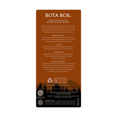 Bota Box Nighthawk Black Dark Malbec Red Wine - 3 Liter - Image 8