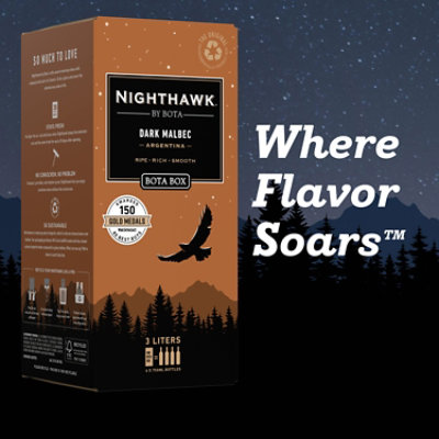 Bota Box Nighthawk Black Dark Malbec Red Wine - 3 Liter - Image 3