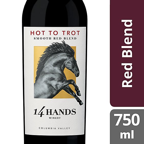 14 Hands Hot To Trot Red Blend Wine Bottle - 750 Ml