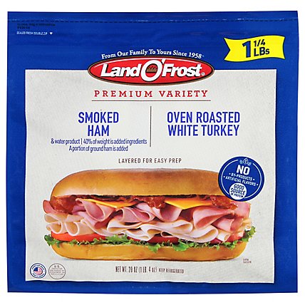 Land O Frost Sub Sandwich Kit Smoked Ham & Oven Roasted Turkey - 24 Oz - Image 3