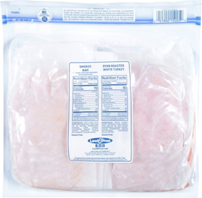 Land O Frost Sub Sandwich Kit Smoked Ham & Oven Roasted Turkey - 24 Oz ...