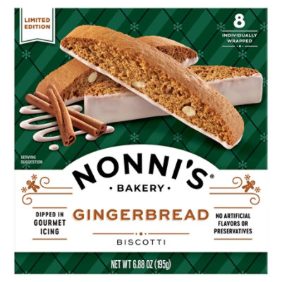 Nonnis Biscotti Gingerbread - 6.88 Oz