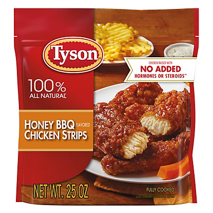 Tyson Fully Cooked Honey BBQ Frozen Chicken Strips - 25 Oz - Image 1