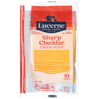 Lucerne Cheese Slices Sharp Cheddar - 8 Oz - Image 2