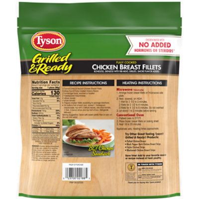 Tyson Grilled & Ready Frozen Chicken Breast Fillets - 19 Oz - Image 4