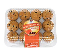 Mini Muffin Pumpkin Chocolate Chip - Each