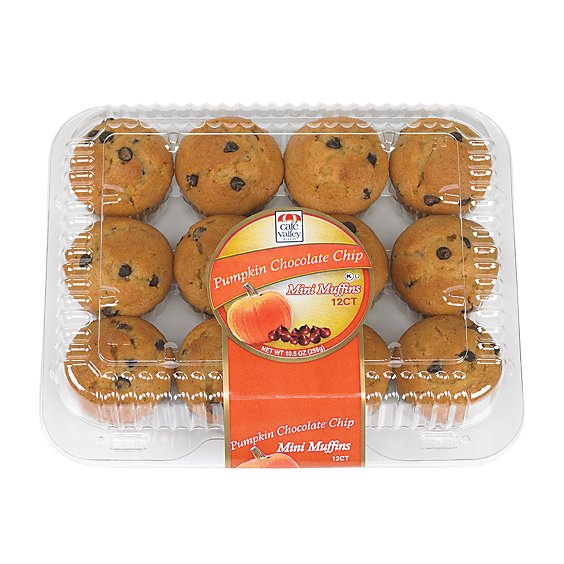 Mini Muffin Pumpkin Chocolate Chip - Each