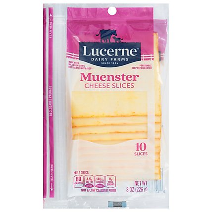 Lucerne Cheese Slices Muenster - 8 Oz - Image 2