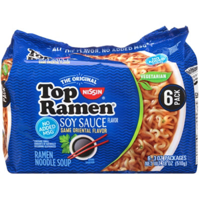 Nissin Top Ramen Soy Sauce Flavor Ramen Noodle Soup - 6-3 Oz - Image 2