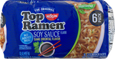 Nissin Top Ramen Soy Sauce Flavor Noodles, 3 oz - Food 4 Less