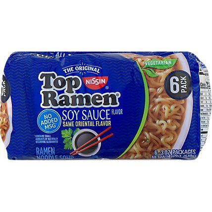 Nissin Top Ramen Ramen Noodle Soup Oriental Flavor - 6-3 Oz - Image 1