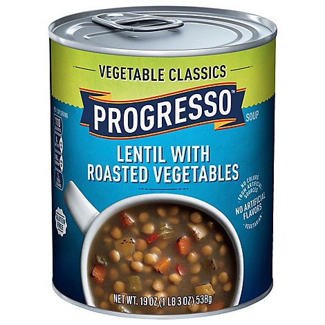 Progresso Vegetable Classics Soup Lentil with Roasted Vegetables - 19 Oz
