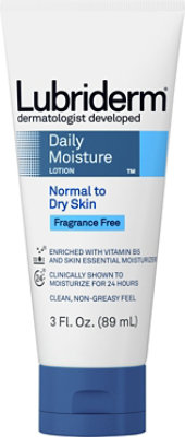 Lubiderm Lotion Daily Moisture Normal To Dry Skin Fragrance Free - 3 Fl. Oz. - Image 2