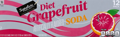 Signature SELECT Soda Grapefruit Diet Cans - 12-12 Fl. Oz.