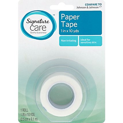 Signature Care Paper Tape Non Irritating 1in x 10yds - Each - Image 2