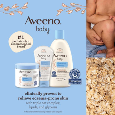 Aveeno Baby Moisturizing Cream Fragrance-Free Eczema Therapy Steroid-Free - 5 Oz - Image 3