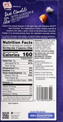 Signature SELECT Dark Chocolate 72% Cacao With Almonds & Blueberries - 3.5 Oz - Image 6
